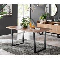FurnitureboxUK Kylo 160cm 6-Seater Large Rectangular Dining Table With U Legs in Brown