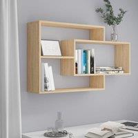 Berkfield Home Wall Shelf Sonoma Oak 104x20x58.5 cm Engineered Wood in Brown