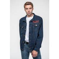Slipknot Tribal Band Logo Denim Jacket in Blue | Size: XL