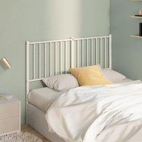 Berkfield Home Metal Headboard White 120 cm