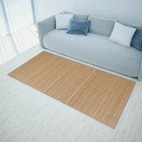 Berkfield Home Rectangular Brown Bamboo Rug 80 x 300 cm | Size: 100 cm diameter