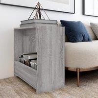 Berkfield Home Side Table Grey Sonoma 50x26x50 cm Engineered Wood | Size: 50 x 26 x 50 cm