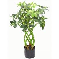 Leaf 70cm Artificial Twisted Stem Modern Arboricola Artificial Plant Bonsai Bush in Green