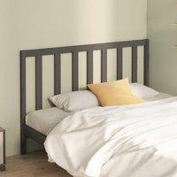 Berkfield Home Bed Headboard Grey 146x4x100 cm Solid Wood Pine | Size: 146 x 4 x 100 cm
