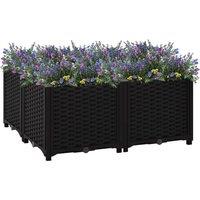 Raised Bed 80x80x38 cm Polypropylene
