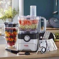 Cooks Professional Food Processor 1000W with 7 Blades - Kitchen Chopper & Blender Machine in Silver