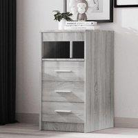 Berkfield Home Drawer Cabinet Grey Sonoma 40x50x76 cm Engineered Wood | Size: 40 x 50 x 76 cm