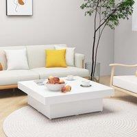 Berkfield Home Coffee Table White 90x90x28 cm Engineered Wood | Size: 90 x 90 x 28 cm