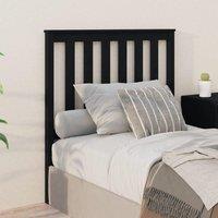 Berkfield Home Bed Headboard Black 96x6x101 cm Solid Wood Pine | Size: 96 x 6 x 101 cm