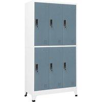 Berkfield Home Locker Cabinet Light Grey & Dark Grey 90x45x180 cm Steel | Size: 90 x 45 x 180 cm