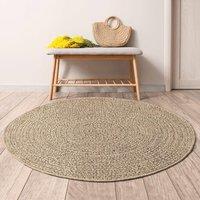 Berkfield Home Rug 90 cm Jute Look Indoor & Outdoor in Brown | Size: 100 cm diameter