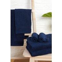 OHS 10 Pack of 100% Cotton Bathroom Hand Towel in Navy