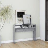 Berkfield Home Console Table Concrete Grey 105x30x80 cm Engineered Wood | Size: 105 x 30 x 80 cm