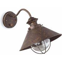 Netlighting Nautica 1 Light Outdoor Dome Wall Light Rust Brown E27