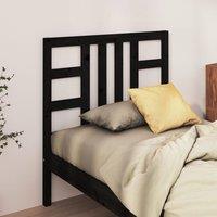 Berkfield Home Bed Headboard Black 96x4x100 cm Solid Wood Pine | Size: 96 x 4 x 100 cm