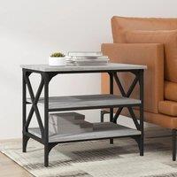 Berkfield Home Side Table Grey Sonoma 55x38x45 cm Engineered Wood | Size: 55 x 38 x 45 cm