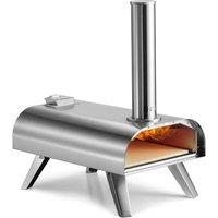 VonHaus Tabletop Outdoor Pizza Oven in Silver