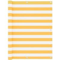 Balcony Screen White and Yellow 120x600 cm Oxford Fabric