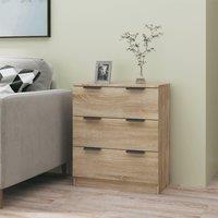 Berkfield Home Sideboard Sonoma Oak 60x30x70 cm Engineered Wood in Brown | Size: 60 x 30 x 70 cm