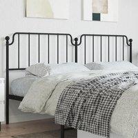 Metal Headboard Black 200 cm