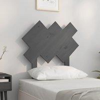 Berkfield Home Bed Headboard Grey 72.5x3x81 cm Solid Wood Pine