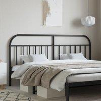 Berkfield Home Metal Headboard Black 193 cm