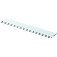 Berkfield Home Shelves 2 pcs Panel Glass Clear 90x12 cm