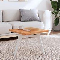 Berkfield Home Table Top 50x50x2.5 cm Square Solid Wood Beech in Brown