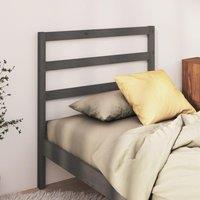 Berkfield Home Bed Headboard Grey 96x4x100 cm Solid Wood Pine | Size: 96 x 4 x 100 cm