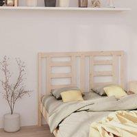 Berkfield Home Bed Headboard 146x4x100 cm Solid Wood Pine in Brown | Size: 146 x 4 x 100 cm
