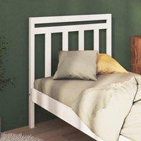 Berkfield Home Bed Headboard White 95x4x100 cm Solid Wood Pine | Size: 95 x 4 x 100 cm