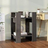 Berkfield Home Book Cabinet/Room Divider Grey 41x35x57 cm Solid Wood Pine | Size: 41 x 35 x 57 cm