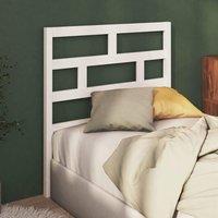 Berkfield Home Bed Headboard White 96x4x100 cm Solid Wood Pine | Size: 96 x 4 x 100 cm