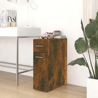 Berkfield Home Apothecary Cabinet Smoked Oak 20x45.5x60 cm Engineered Wood in Brown