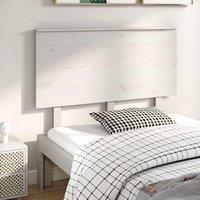 Berkfield Home Bed Headboard White 124x6x82.5 cm Solid Wood Pine