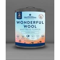 Slumberdown Wonderful Wool Mattress Topper in White | Size: King