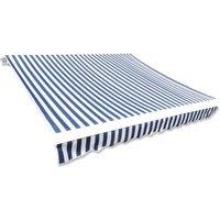 Berkfield Home Awning Top Sunshade Canvas Blue & White 350x250 cm