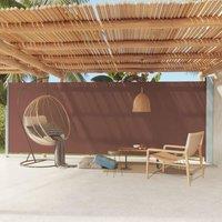 Berkfield Home Patio Retractable Side Awning 200x600 cm Brown
