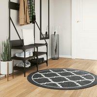 Rug Washable Black and White 120 cm Anti Slip