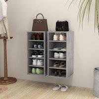 Berkfield Home Shoe Cabinets 2 pcs Concrete Grey 31.5x35x70 cm Engineered Wood