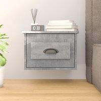 Berkfield Home Wall-mounted Bedside Cabinet Concrete Grey 41.5x36x28cm | Size: 41.5x36x28 cm
