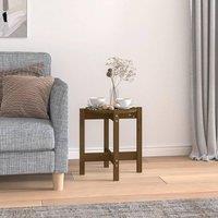 Berkfield Home Coffee Table Honey Brown 42.5x45 cm Solid Wood Pine