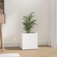 Berkfield Home Planter Box White 40x40x40 cm Engineered Wood | Size: 40 x 40 x 40 cm