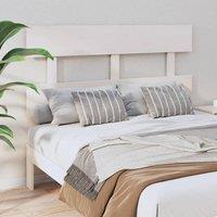Berkfield Home Bed Headboard White 124x3x81 cm Solid Wood Pine | Size: 124 x 3 x 81 cm