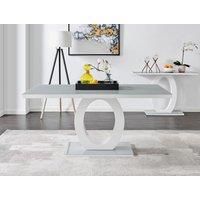 FurnitureboxUK Giovani 160cm 6-Seater Modern Rectangular High Gloss & Glass Dining Table in Grey