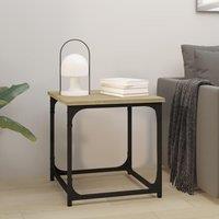 Berkfield Home Side Table Sonoma Oak 40x40x40 cm Engineered Wood in Brown | Size: 40 x 40 x 40 cm