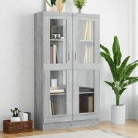 Berkfield Home Vitrine Cabinet Grey Sonoma 82.5x30.5x150 cm Engineered Wood