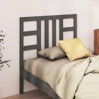 Berkfield Home Bed Headboard Grey 96x4x100 cm Solid Wood Pine | Size: 96 x 4 x 100 cm
