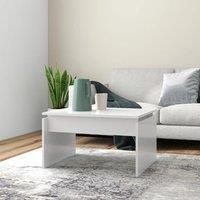 Berkfield Home Coffee Table White 68x50x38 cm Engineered Wood | Size: 68 x 50 x 38 cm