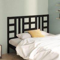 Berkfield Home Bed Headboard Black 166x4x100 cm Solid Wood Pine | Size: 166 x 4 x 100 cm